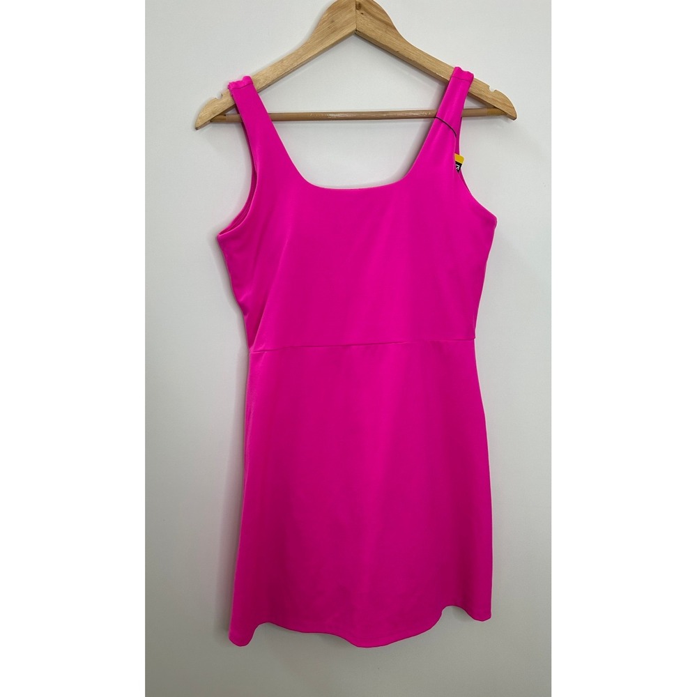 NEW Gap Active Tank Dress Hot Pink Medium GapFit Cup Bra Wicking Pickball Tennis - Picture 2 of 16